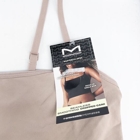 Maidenform Women's Seamless Smoothing Cropped Shaping Cami Blush Size 3XL - Picture 3 of 5